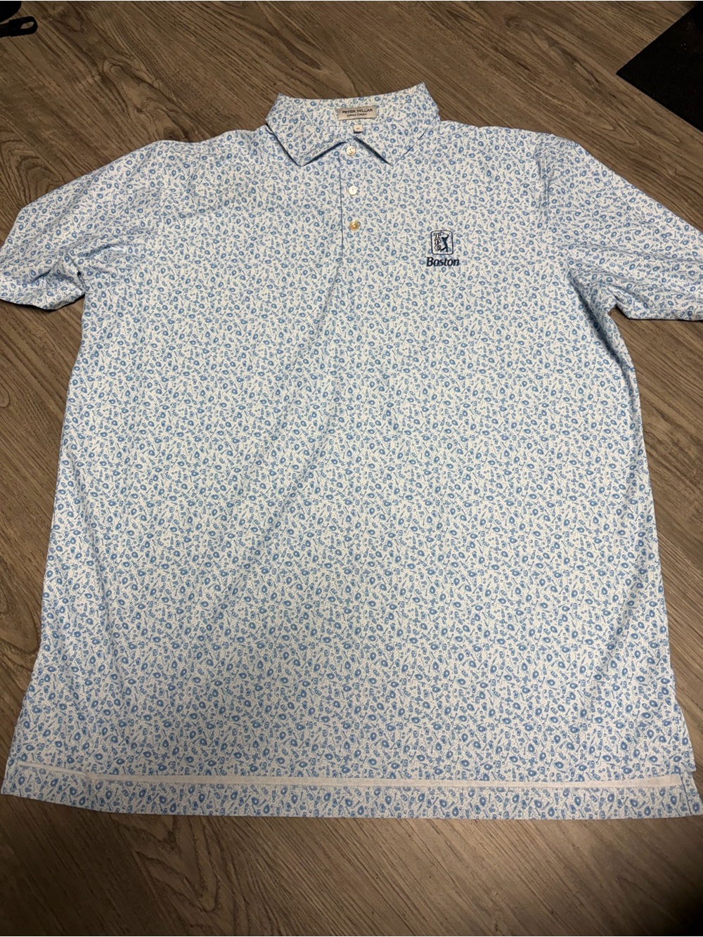 Peter Millar Light Blue Golf Polo Shirt